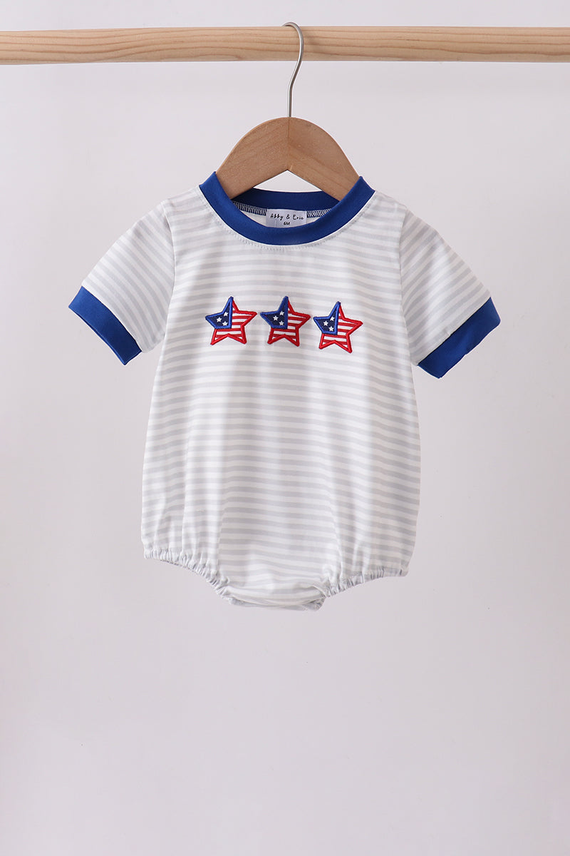 Star Applique Stripe Bubble